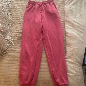 Pink womens Zara sweatpants